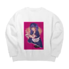 うちゅうのツインテールメイドさん Big Crew Neck Sweatshirt