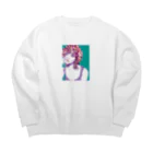 coloring daysのgirl&藤 Big Crew Neck Sweatshirt