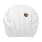 富士fuji【鳥のいる生活】のウロコインコ　レイとヒカリ Big Crew Neck Sweatshirt