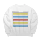 新大久保ホットガイドのよく見る韓国のシャッター（四角い店） Big Crew Neck Sweatshirt