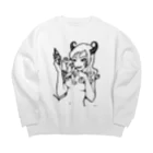 おかっぱミユキのセクシーなうしちゃん Big Crew Neck Sweatshirt