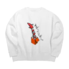 さつきうさぎえびえびショップのえびっくりばこ。えび丸 Big Crew Neck Sweatshirt