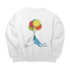 くらきち ONLINE SHOPのうさぎタイツとふうせん Big Crew Neck Sweatshirt