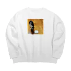 まいにちたのしいのご飯はまだですか？ Big Crew Neck Sweatshirt