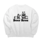 planetNITのビール3兄弟 Big Crew Neck Sweatshirt