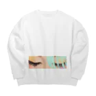 Ｍ✧Ｌｏｖｅｌｏ（エム・ラヴロ）の赤いくちびる💋（横） Big Crew Neck Sweatshirt