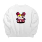 shiyuqvvpの下唇カミモンスター Big Crew Neck Sweatshirt