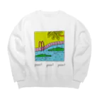 Futakawa Mayuのグッズショップのpool ワニ Big Crew Neck Sweatshirt