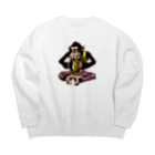 kimchinのちょっとホラーなお猿のシンバル Big Crew Neck Sweatshirt