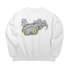 もむのふの爬虫類グッズやさんのニホンヤモリ Big Crew Neck Sweatshirt