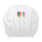 NINEの水彩 五色帯 Big Crew Neck Sweatshirt