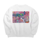 仏壇スイーツ　mamiのぶりっ子ちゃんとくるくるソフトクリームユニコーンの日常 Big Crew Neck Sweatshirt