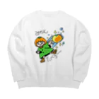 EAT ・HEART のみかん食べろ少女 Big Crew Neck Sweatshirt