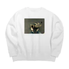 パンコネテル🍞の乗る猫 Big Crew Neck Sweatshirt