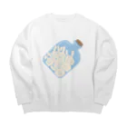 福モウフの瓶詰めうさぎ Big Crew Neck Sweatshirt