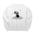 Ri0の〜妖怪シリーズ〜河童（モノクロ） Big Crew Neck Sweatshirt