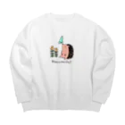 fukunofukuのハリネズミの「良い1日を！」 Big Crew Neck Sweatshirt