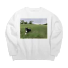 Araiyuukiの空とわんこ Big Crew Neck Sweatshirt