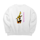 chica bonitaのアクティブなキリンさん Big Crew Neck Sweatshirt