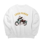 ラックパンクスのバイク乗りのパンダ Big Crew Neck Sweatshirt