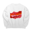 ポテコロアートショップの赤の衝撃 Big Crew Neck Sweatshirt