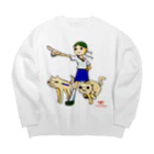 アストロ温泉ののぞみ・ひかり・こだま Big Crew Neck Sweatshirt