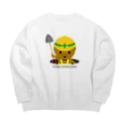 chicodeza by suzuriの工事中のモグラちゃん Big Crew Neck Sweatshirt