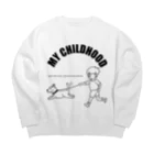 MY CHILDHOODのMY CHILDHOOD BLACK Big Crew Neck Sweatshirt