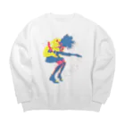 やまびこやまのギターガール004 Big Crew Neck Sweatshirt