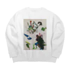 きまぐれのこなつ画伯 Big Crew Neck Sweatshirt