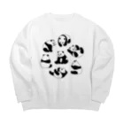 chippokeのころころパンダ（線あり） Big Crew Neck Sweatshirt