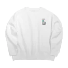 のりっぷすのヒョウタンマンドリル Big Crew Neck Sweatshirt