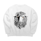 mikiのgo  to bed ! Big Crew Neck Sweatshirt