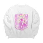 かわいいもののおみせ　いそぎんちゃくの💕🐰 Big Crew Neck Sweatshirt