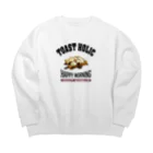 メシテロタイプ（飯テロTシャツブランド）のチョコマシュマロ（アレンジトースト ビンテージ風） Big Crew Neck Sweatshirt