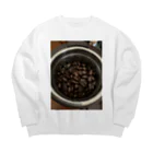 たかださんのコーヒー見る Big Crew Neck Sweatshirt