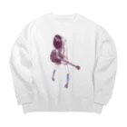 やまびこやまのギターガール013 Big Crew Neck Sweatshirt