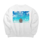 脳内乙女回路の水しぶきの中の虹 Big Crew Neck Sweatshirt