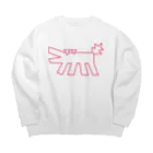 ぺちぺち工房 Pechi Pechi Atelierのキースヘリング風 うちの犬 Big Crew Neck Sweatshirt