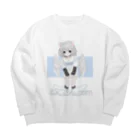 ねこさん.comの天使のねこさん Big Crew Neck Sweatshirt