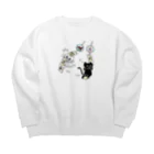 J's Mart 2ndのたまとクロと風鈴 Big Crew Neck Sweatshirt