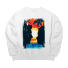 Fred Horstmanの​Romance on the Beach  ビーチ で の ロマン Big Crew Neck Sweatshirt