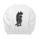 ぴょろりんちょ🐤のやべえ柄のキテレツねこ（魚柄） Big Crew Neck Sweatshirt