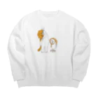 shimeji_omuのねことメンフクロウ Big Crew Neck Sweatshirt