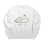 国技の相撲猫 Big Crew Neck Sweatshirt