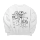 気ままに創作　よろず堂のレトロ純喫茶　黒 Big Crew Neck Sweatshirt