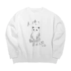 鴨鴨ささみの早くこうなりたいパンダ Big Crew Neck Sweatshirt