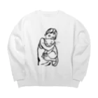 マイマイタケのニャンコ吸っとけ（白猫） Big Crew Neck Sweatshirt