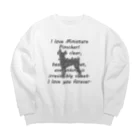 onehappinessのミニチュアピンシャー Big Crew Neck Sweatshirt