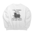 onehappinessのヨークシャーテリア Big Crew Neck Sweatshirt